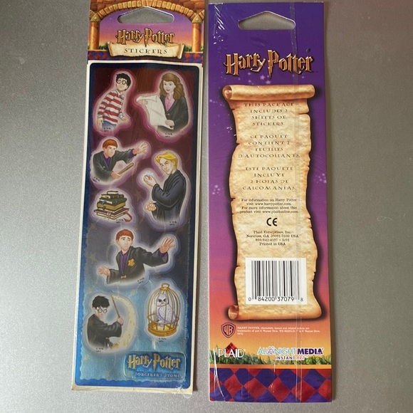 ❤️ 3/$20 bundle me! Harry potter stickers 2 pack= 4 total. school, decorate - Picture 1 of 2